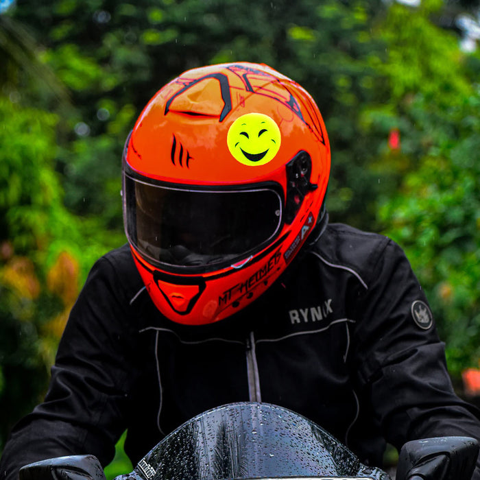 30 PC Neon Reflective Stickers Emoji Decals Night Safety Bag Helmet Car Bicycle
