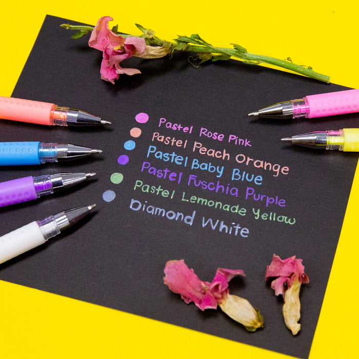 12 Gel Pens Pastel High Quality Fine Points Pen Adult Kids Coloring Books Drawing