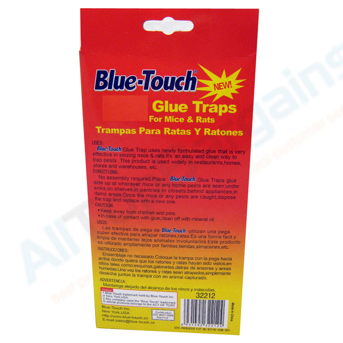 4 Mouse Traps Sticky Glue RAT Mice Traps Disposable Boards Baited Trays 8x4.5