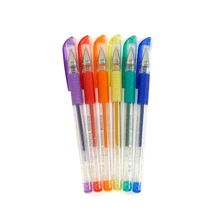 12 Glitter Gel Pens Fine Tip Art Set More Ink Adult Coloring Book Sparkle Gift