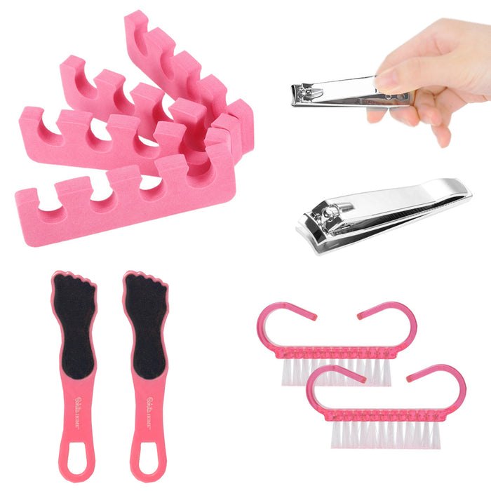 10pc Foot Care Pedicure Kit Rasp File Brush Toe Nail Clipper Tools Professional