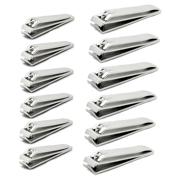 Lot of 12 Deluxe Fingernail Nail Clippers Cutter Trimmer Manicure Toe Pedicure