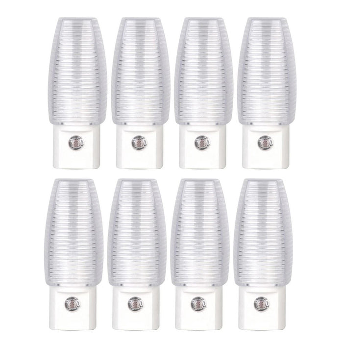 8 PC Night Lights Nightlight Dusk Dawn Sensor LED Wall Plug In Automatic Light
