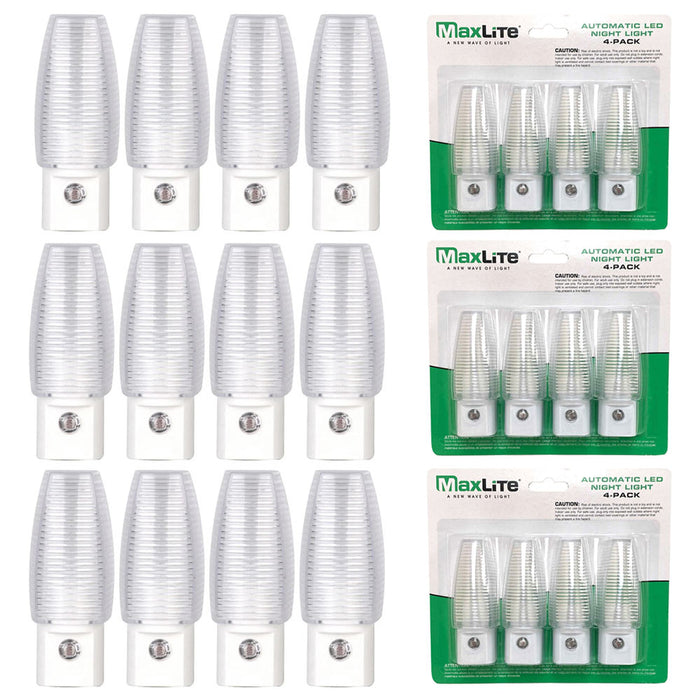 12 PC Night Lights Plug In Automatic Light Dusk Dawn Sensor LED Wall Nightlight