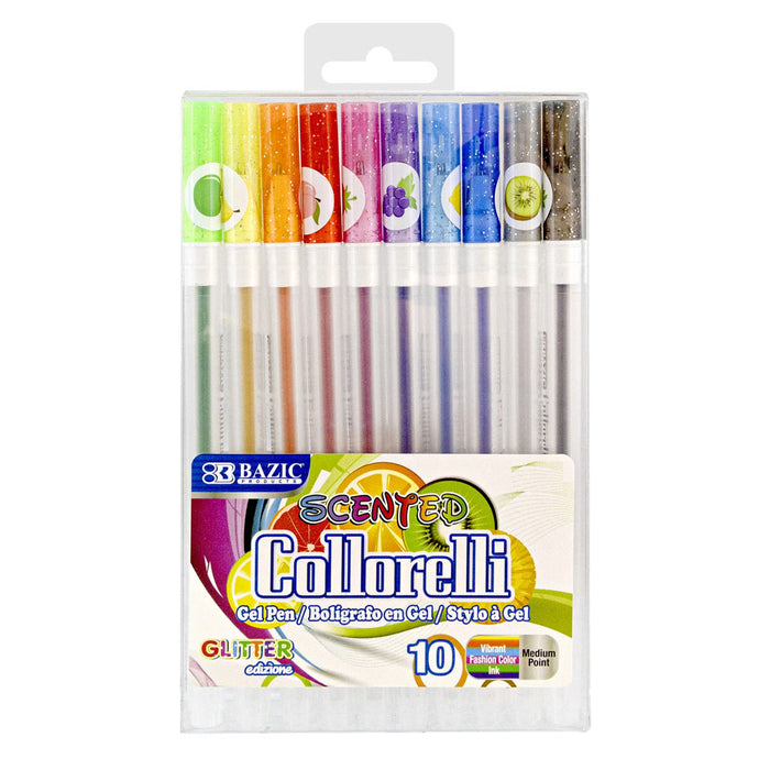 20 Set Scented Gel Pens Glitter Color More Ink Fruit Flavors Pen Coloring Books