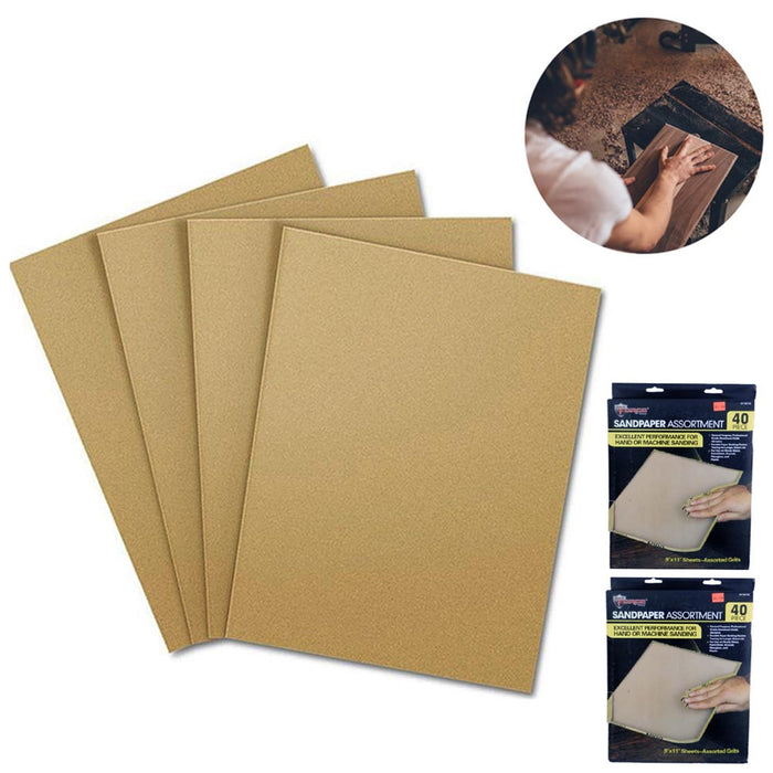 80 Sandpaper Grit Wood Furniture Finish Metal Sand Automotive Polishing Dry Wet