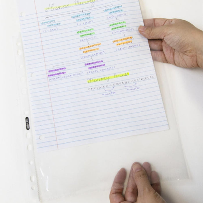 100 Sheet Page Protectors Clear Plastic Sleeve Binders 8.5 x 11 In Paper Office