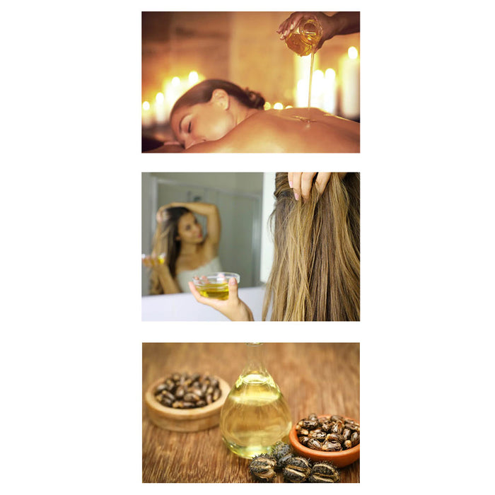 2 Pack Castor Oil Massage Cold Pressed Eyebrow Hair Growth Lashes Carrier Oils