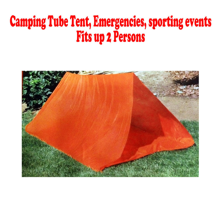 2 Pack Outdoor Emergency Tube Tent Camping Survival Shelter Lightweight Compact