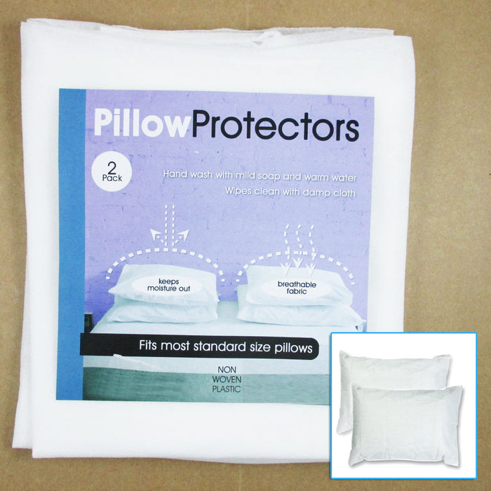 Set Of 4 Pillow Protector Cover Standard Size Pillowcase Soft Fabric Bedding New
