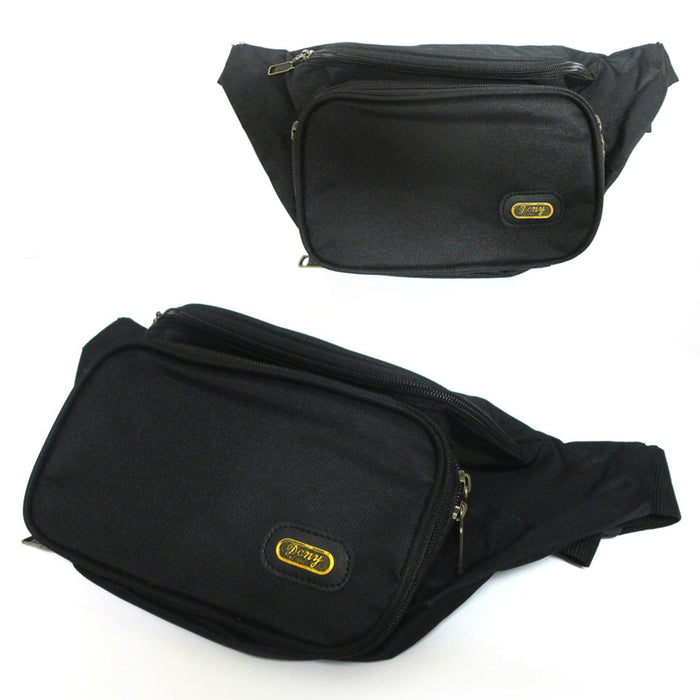 Fanny Pack Waist Bag Adjustable Traveling Pouch Sports Men Women Hip Purse Black