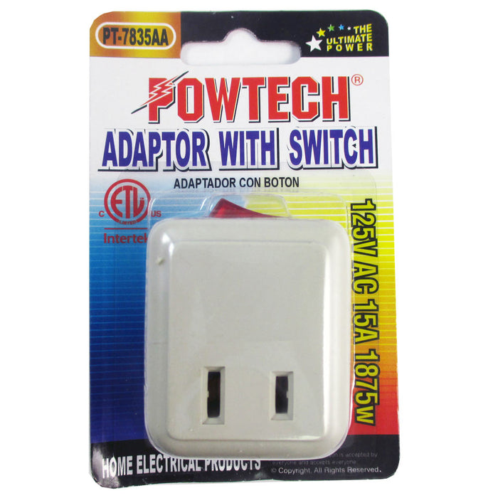 6 Pc Outlet Single Port Power Wall Tap Electrical Adapter On Off Lighted Switch