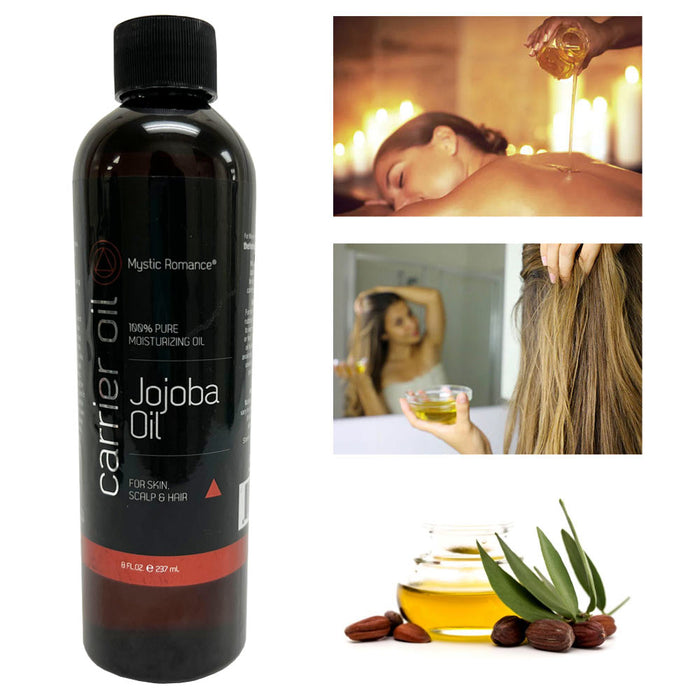Carrier Jojoba Oil 8oz 100% Pure Natural Moisturizing Oil Hair Skin Face Scalp