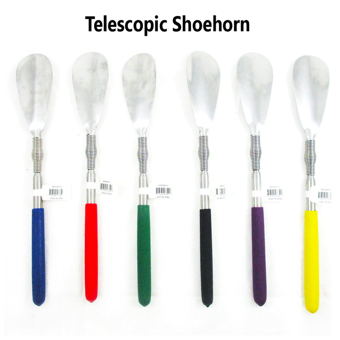 Metal Shoe Horn 29" Extra Long Shoehorn Stainless Steel Flexible Head Heavy Duty