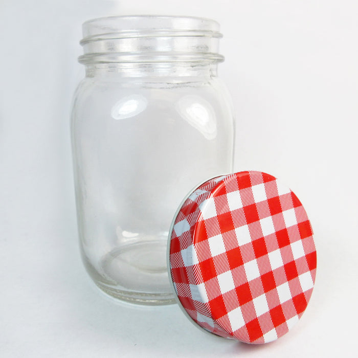 3 Set Clear Mason Jars 18oz Wide Mouth Glass Lids Jelly Canning Pint Wedding New