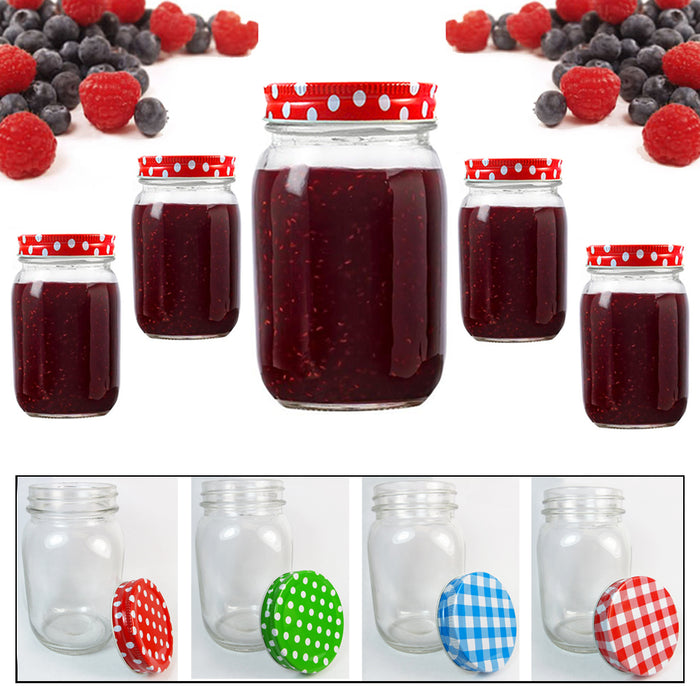 5 Lot Clear Mason Jars 18oz Glass W Lids Jelly Bridal Canning Pint Wedding Store