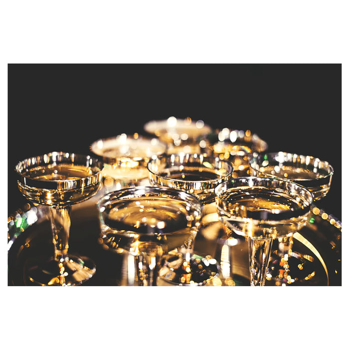 5Pcs Champagne Wine Flutes Plastic Glasses Silver 4.5oz Wedding Party Disposable