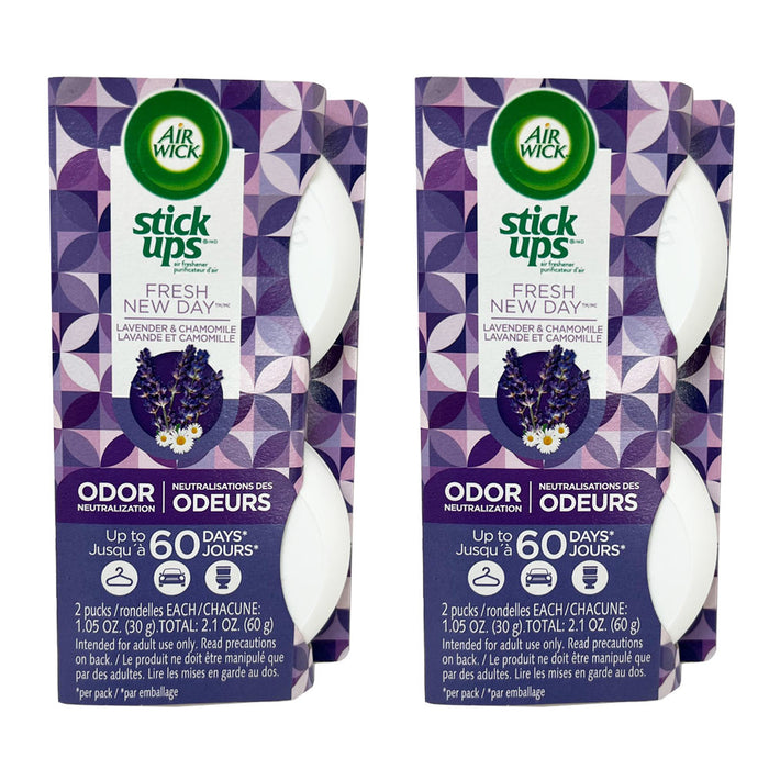 4 Pack Air Wick Stick Ups Air Freshener Trash Can Odor Eliminator Lavender Aroma