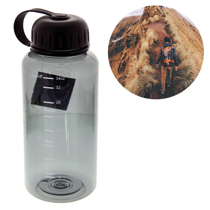 2 Pack Wide Mouth 34oz Water Bottles BPA Free Grip Gulp Sports Drinking Gym Hike