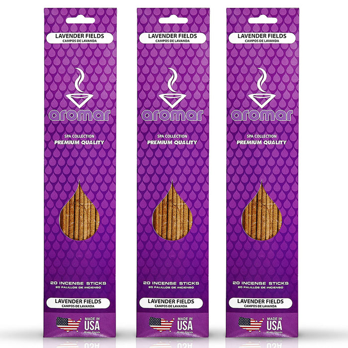 60 Hand Dipped Incense Sticks Lavender Scent Relax Aroma Therapy Home Fragrance