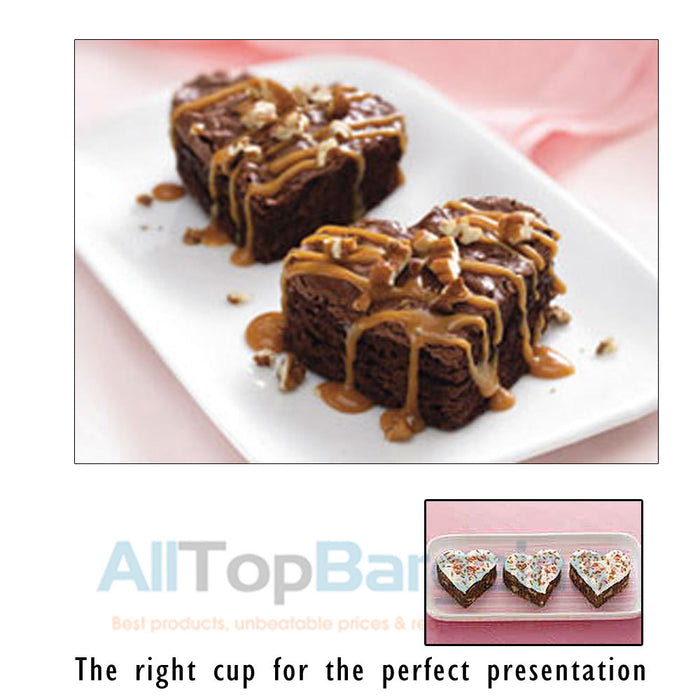 72 Aluminum Foil Heart Baking Cups Mold Cupcakes Disposable Silver Tin Bake New