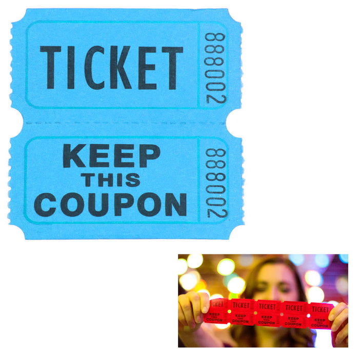 800 Raffle Tickets Events Fundraiser Prizes Flat Double Stub 50/50 Keep Coupon
