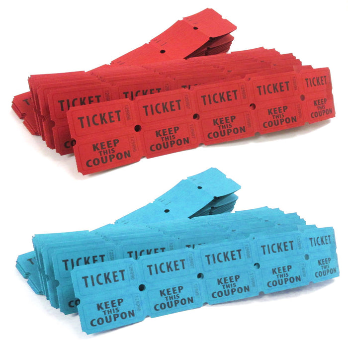 800 Raffle Tickets Events Fundraiser Prizes Flat Double Stub 50/50 Keep Coupon