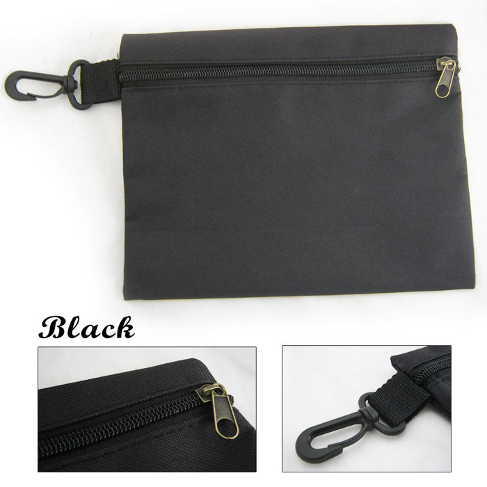 2 pcs Storage Pouch Multi Purpose Zip Bag Clip Cosmetic Organize Pocket 6"x5"
