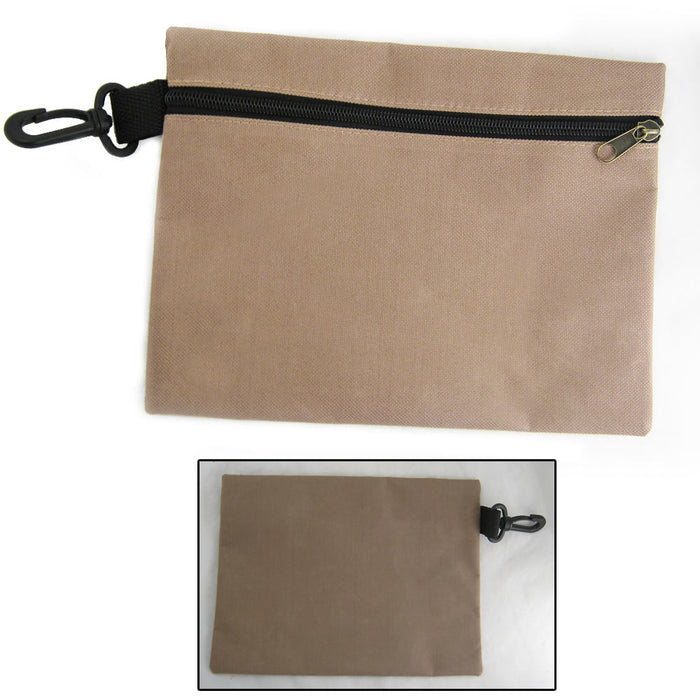 Multipurpose Canvas Zipper Heavy Duty Tool Bag Organize Storage Pouch 9" x 6.75"