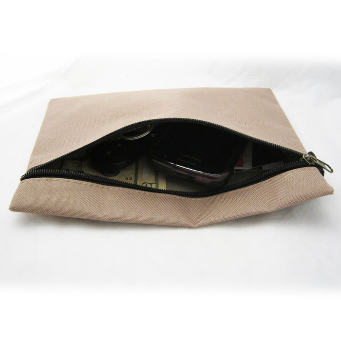 Multipurpose Canvas Zipper Heavy Duty Tool Bag Organize Storage Pouch 9" x 6.75"