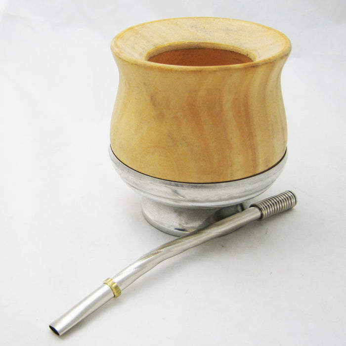 ARGENTINA MATE GOURD YERBA TEA WITH STRAW BOMBILLA KIT HEALTHY DIET DRINK 263 !