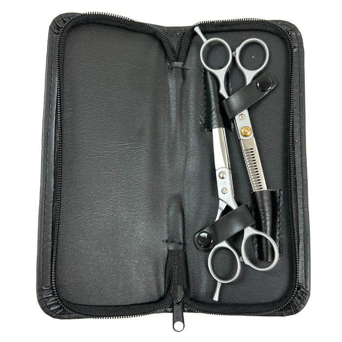 3 Stainless Steel Professional Hair Cutting Scissors Thinning Barber Case Salon