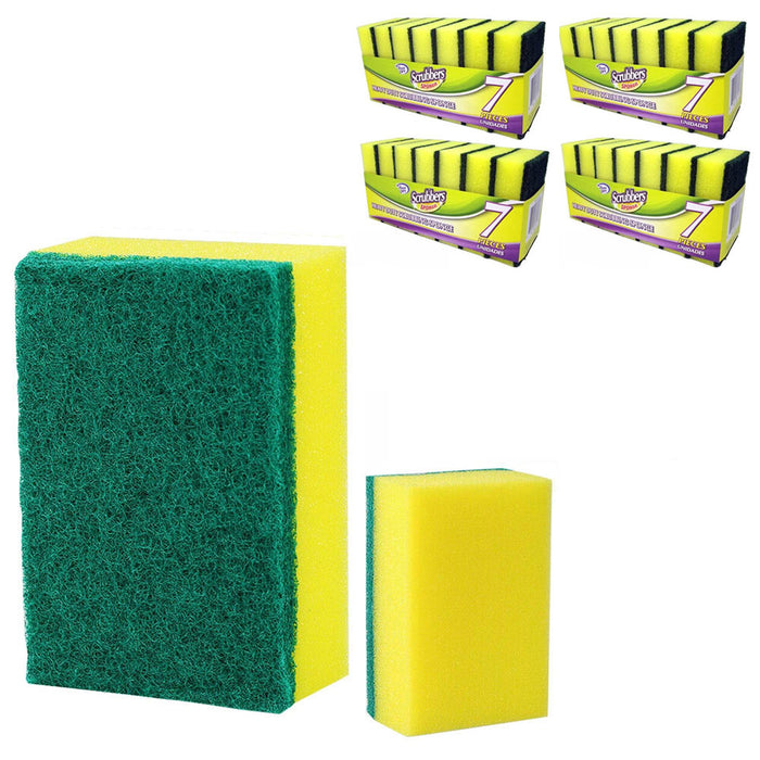 24 PC LOT Dishwashing Sponges Heavy Duty Scrubber Cleaning Kitchen Dish Sponge
