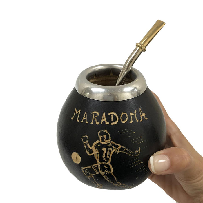 Mate Gourd Set Straw Bombilla Cup Handmade Yerba Argentina Mexico 86