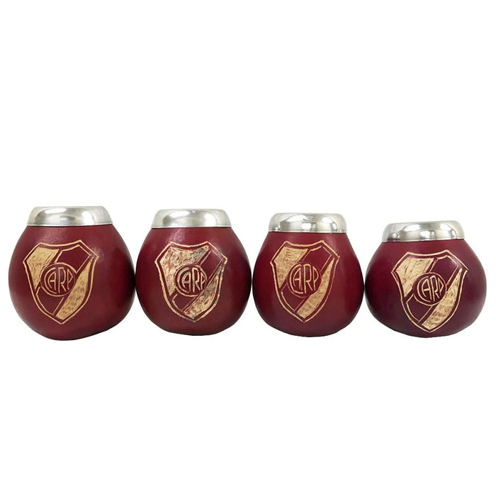 Argentina Mate Gourd River Plate Set Bombilla Straw Cup Hand Carved CARP Yerba