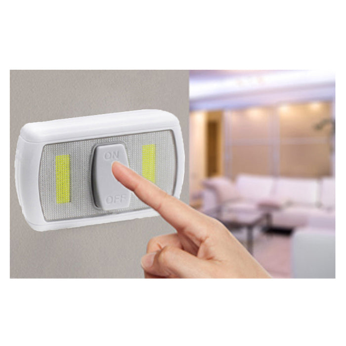8 Pc Lot Bulk Wireless Wall Night COB LED Lights Cabinet Hallway Switch Battery