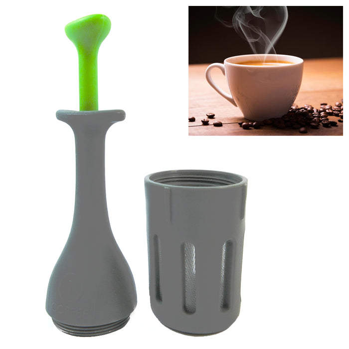 1 French Press Coffee Maker Leaf Tea Portable Manual Brewer Single Serve Jokari