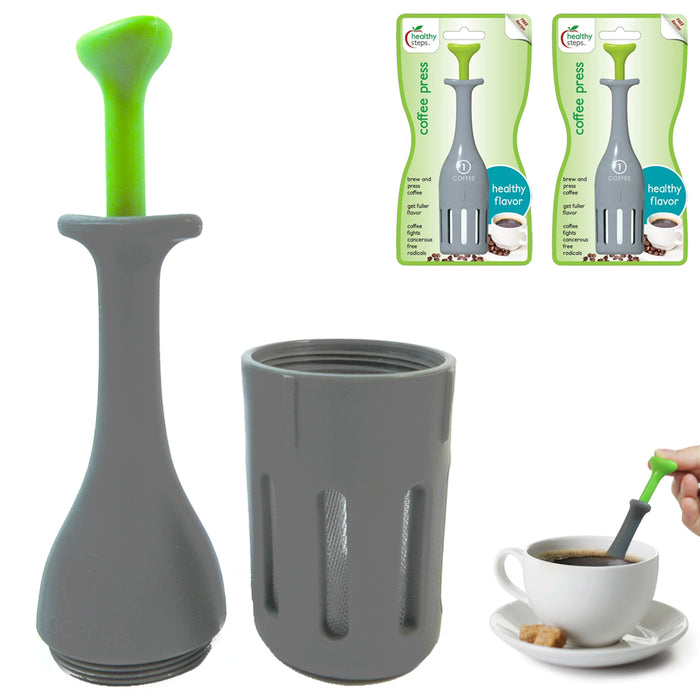2X French Press Coffee Makers Single Serve Portable Brewer Reusable Kitchen Gift