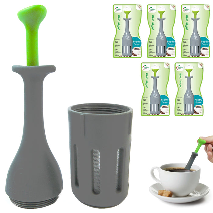 6X French Press Coffee Maker Single Serve Brewer Filter Portable Wholesale Gifts