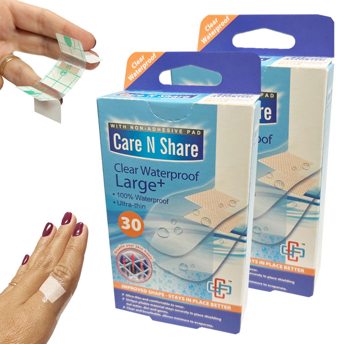 60ct Clear Waterproof Bandages Wound Dressing Adhesive Patches Post Surgical IV