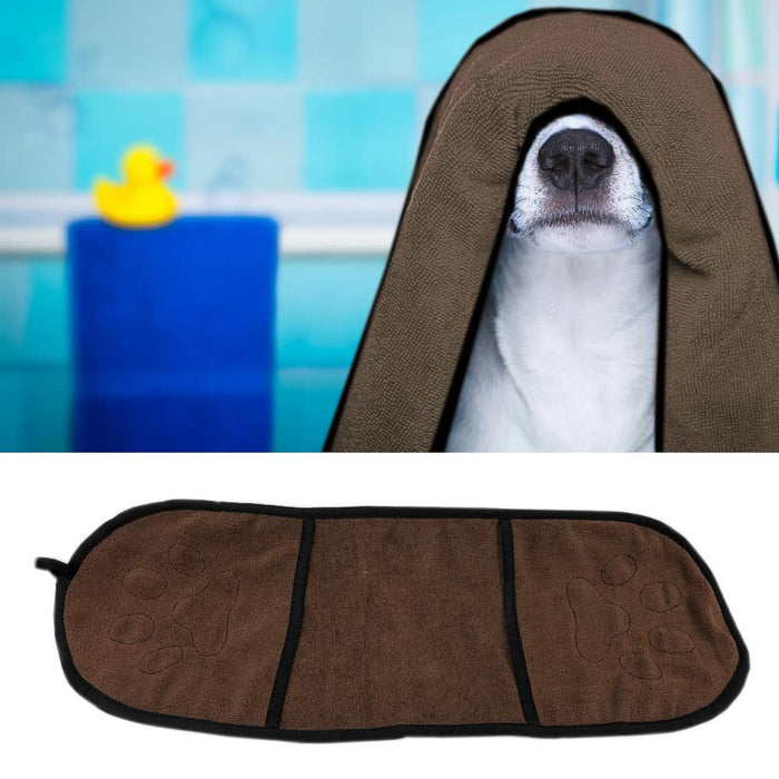 2 Extra Absorbent Quick Drying Pet Towel 2 Handed Cat Dogs Puppy Bath Fast Warm