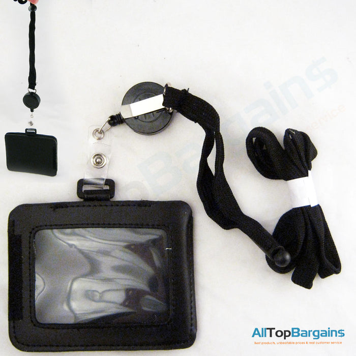 Lewis N Clark ID Badge Holder Durable Badge Reel RFID Blocking Card Holder Strap