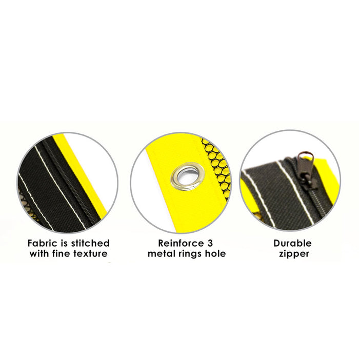 6 Pencil Pouch 3 Ring Zipper Case Binder Cosmetic Bag Multipurpose School Supply