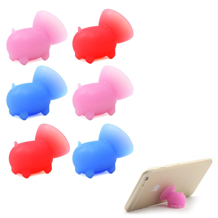 6 Pack Original Piggy Cell Phone Stand Phone Holder Suction Stand Desk Universal