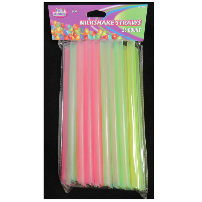 50 Pc Milkshake Straws Jumbo Smoothie Drinking Party Neon Large Thick Straw Boba