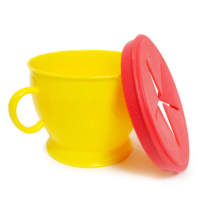 4 Pack Baby Snack Cup Spill Proof Kids Snack Catcher Lid Container BPA Free Bowl
