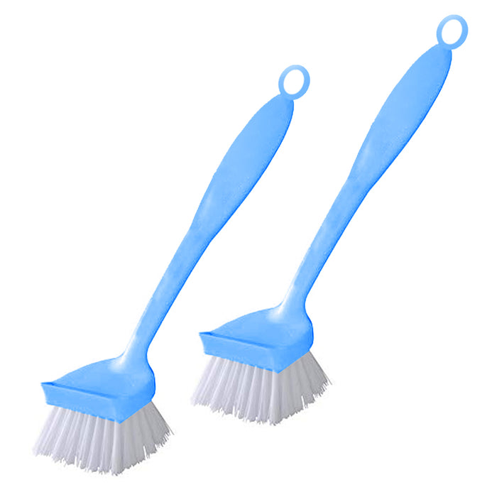 2 Pack Sink Dish Washing Brushes 9" Vegetable Scrubber Kitchen Bathroom Cleaning
