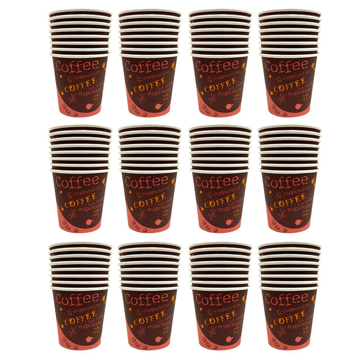 200 Pcs Paper Hot Coffee Cups Disposable Espresso Small 4 oz Travel To Go Cup