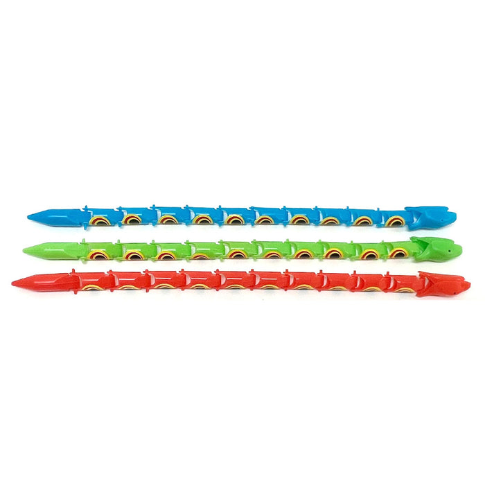 6 Pack Wiggly Jointed Snakes 13.5" Long Movable Pieces Party Favor Wiggle Snake