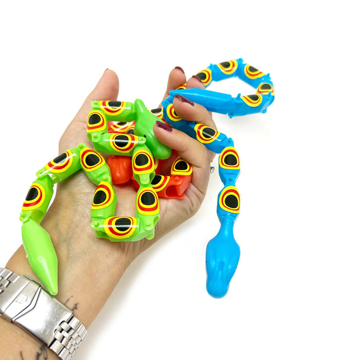 9 PCS Jointed Snake Toys Wiggle Plastic Snakes Party Favor Kids Sensory Toys